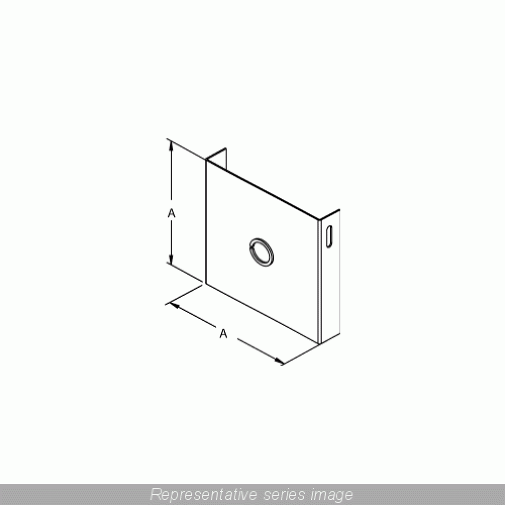 CLOSURE PLATE W/ KO 2.5X2.5-GA