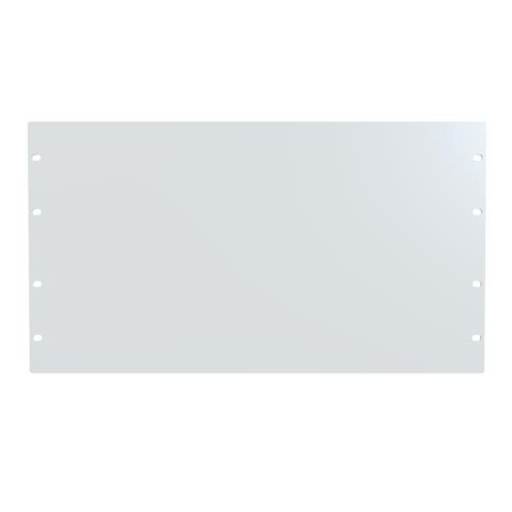 6U FLAT STEEL PANEL WHITE