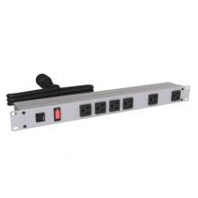 Hammond Manufacturing 1582H6D1 - 19" RACK MOUNT, 6 REC ON FRONT