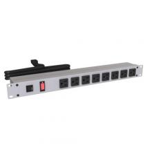 Hammond Manufacturing 1582H8B1 - 19" RACK MOUNT, 8 REC ON FRONT