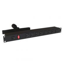 Hammond Manufacturing 1582H8D1BK - 19" RACK MOUNT, 8 REC ON FRONT