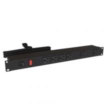 Hammond Manufacturing 1582T6A1BK - 19" RACK MOUNT, 6 REC ON FRONT