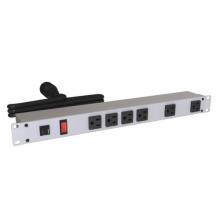 Hammond Manufacturing 1582T6C1 - 19" RACK MOUNT, 6 REC ON FRONT