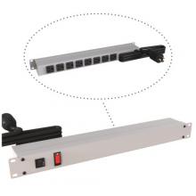 Hammond Manufacturing 1583H8C1 - 19" RACK MOUNT, 8 REC ON REAR