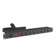 Hammond Manufacturing 1589T8C1BKRF - 20A RACK MOUNT, 8 REC ON FRONT