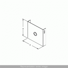 Hammond Manufacturing CWCP6G - CLOSURE PLATE W/ KO 6X6-GALV