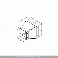 Hammond Manufacturing CWRD64G - REDUCER 6X6TO 4X4-GALV