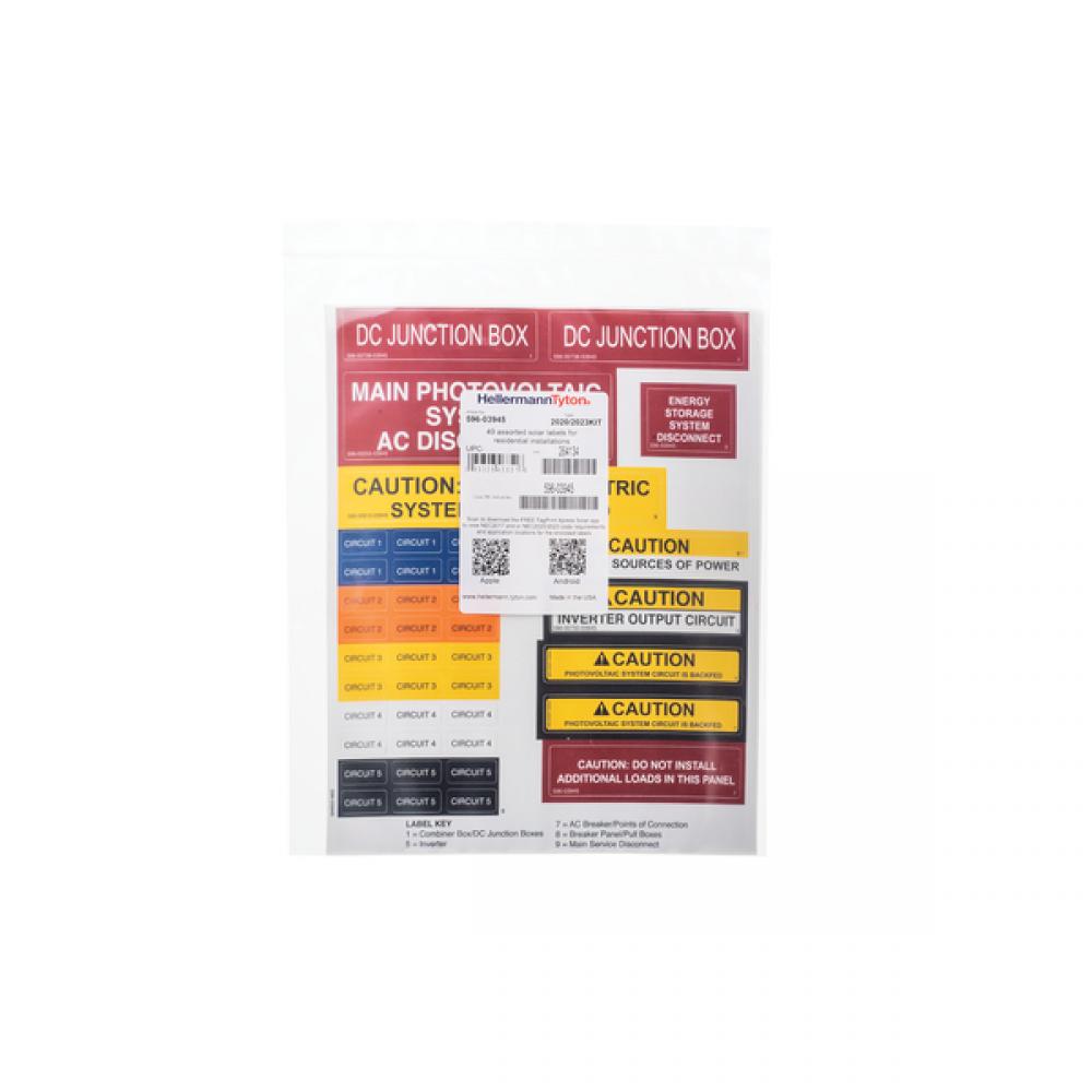 NEC2020/23 SOLARLABEL KIT 1/PK