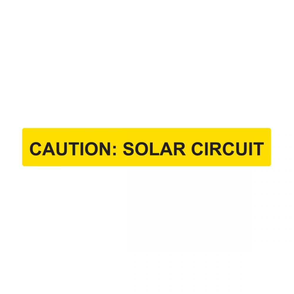 CAUTION SOLAR CIRCUIT 50/RL