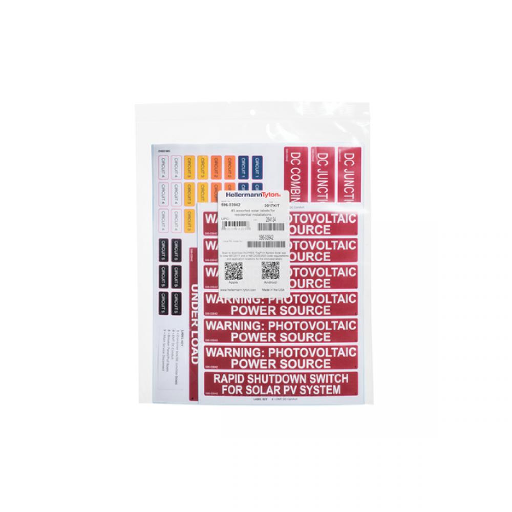 NEC2017 SOLAR LABEL KIT 1/PK