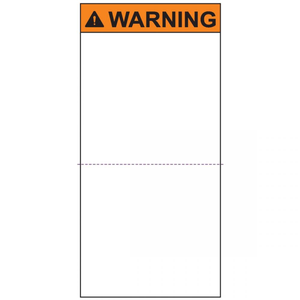 WARNING 2.7&#34; X 5.5&#34; OE 250/RL WP270X550