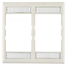 HellermannTyton FPMDG-FW - MODULAR DUAL GANG FACEPLATE-OFF WHITE