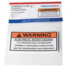 HellermannTyton 596-00663 - WARNING GND COND ENG 10/PK WGCME10