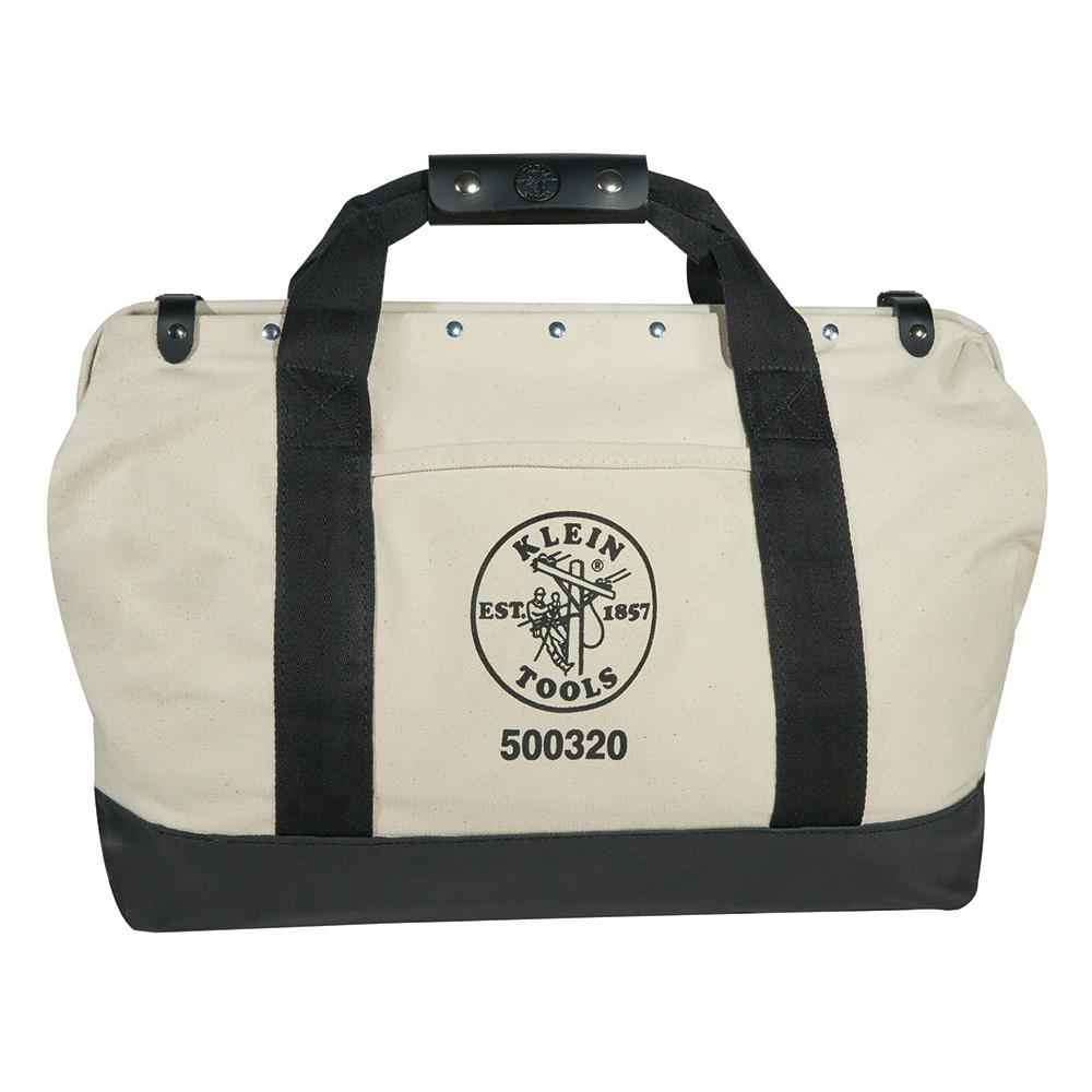 20&#34; Canvas Tool Bag, Leather Bottom