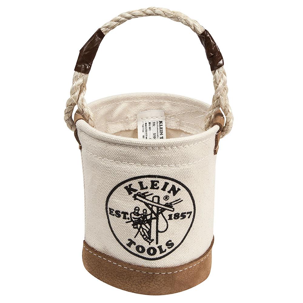 Mini Leather-Bottom Bucket