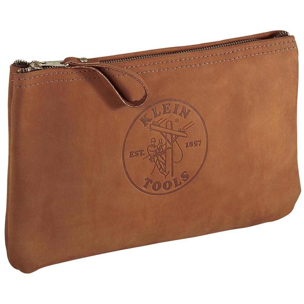 Top-Grain Leather Zipper Bag