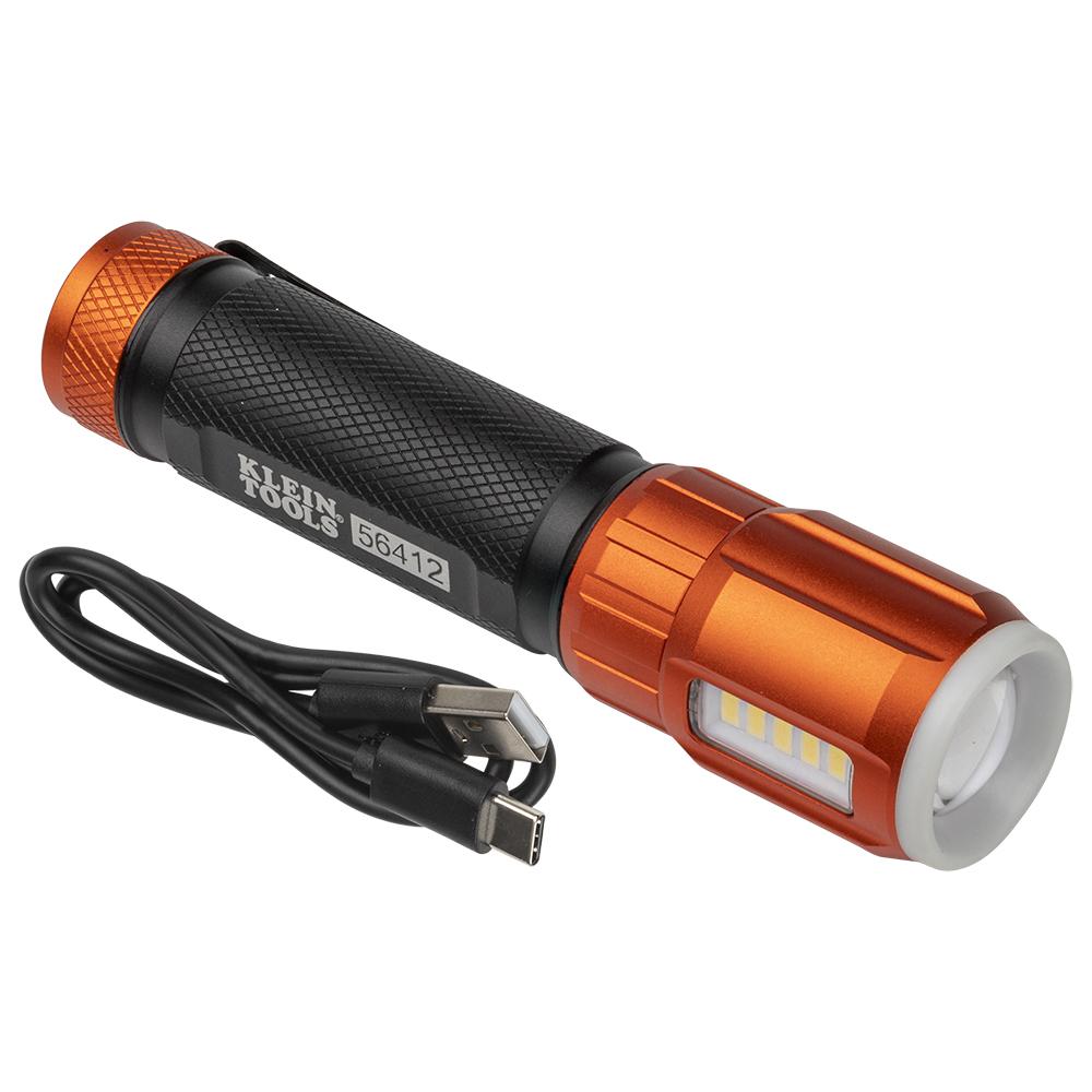 Rechargeable Flashlight with Worklight