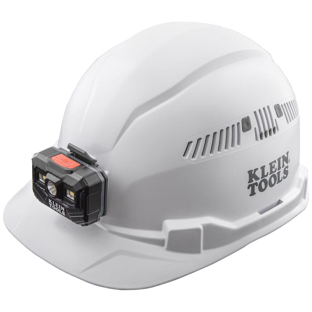 Hard Hat, Vented Cap w/Headlamp