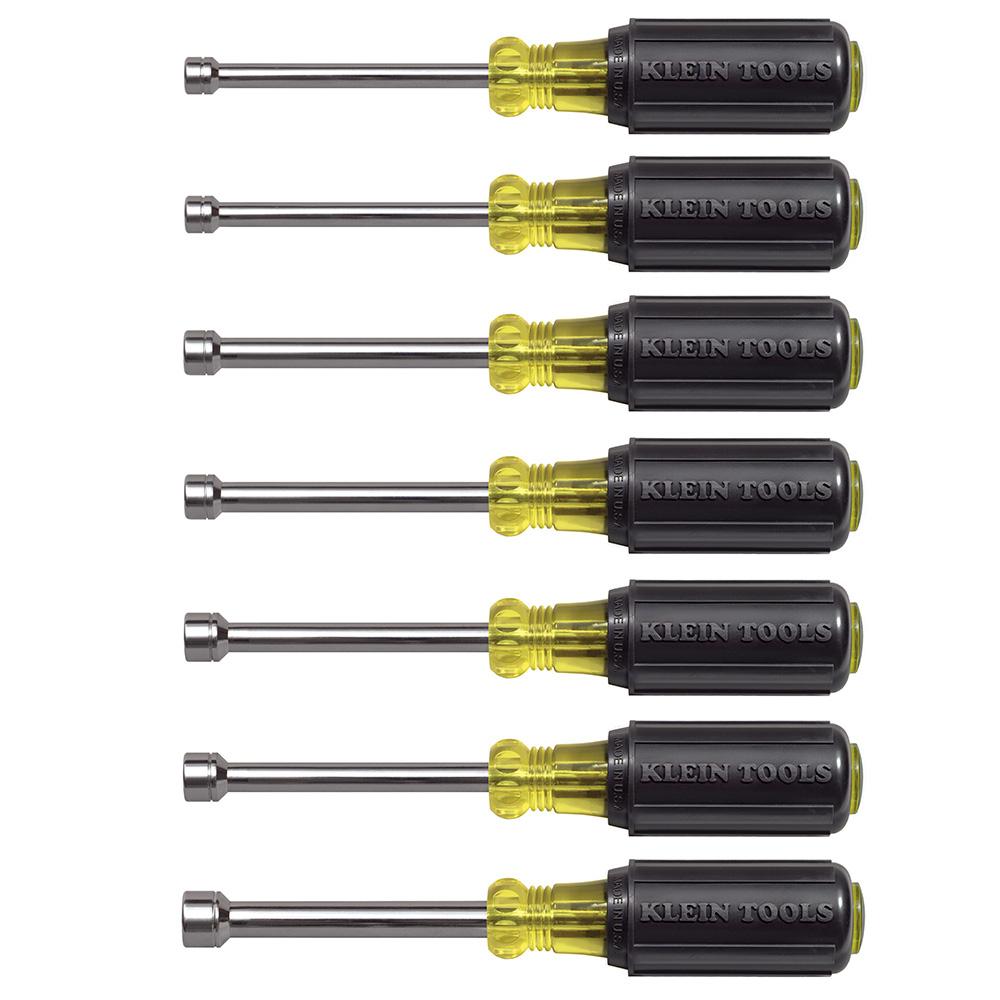 Metric Nut Driver Set 3&#34; Shaft 7 Pc