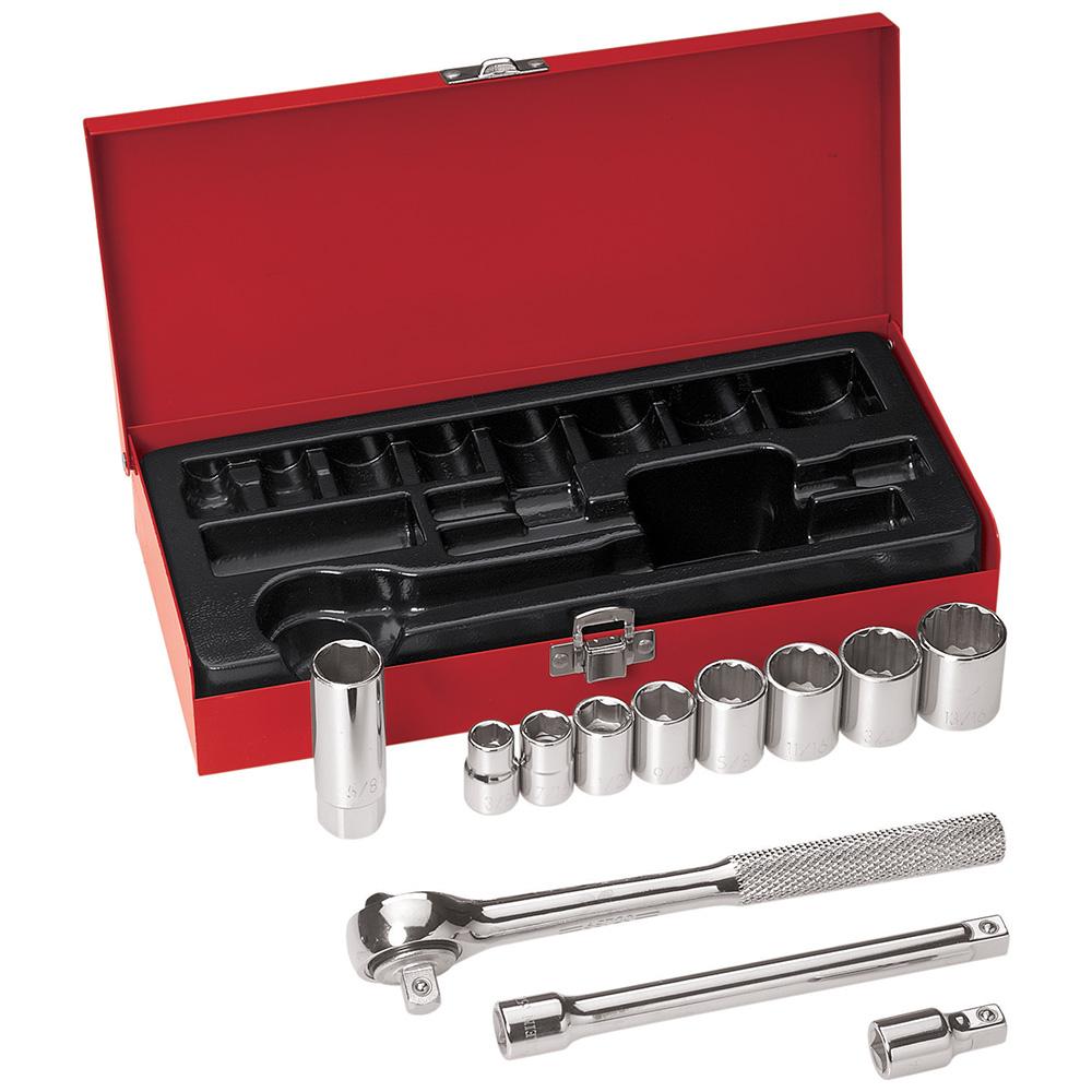 3/8&#34; Drive Socket Wrench Set, 12 Pc