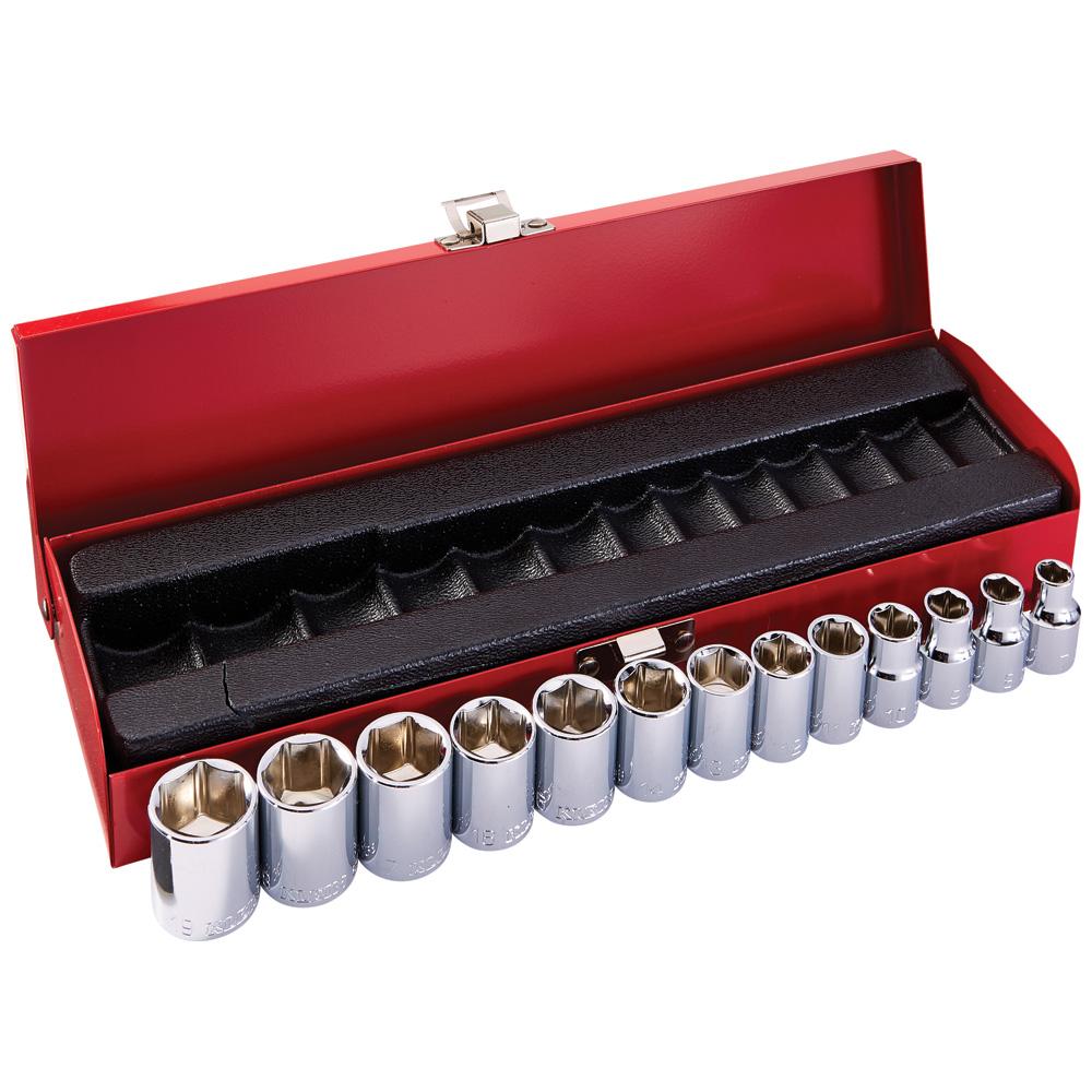 3/8&#34; Drive Sockets, Metric, 13 Pc