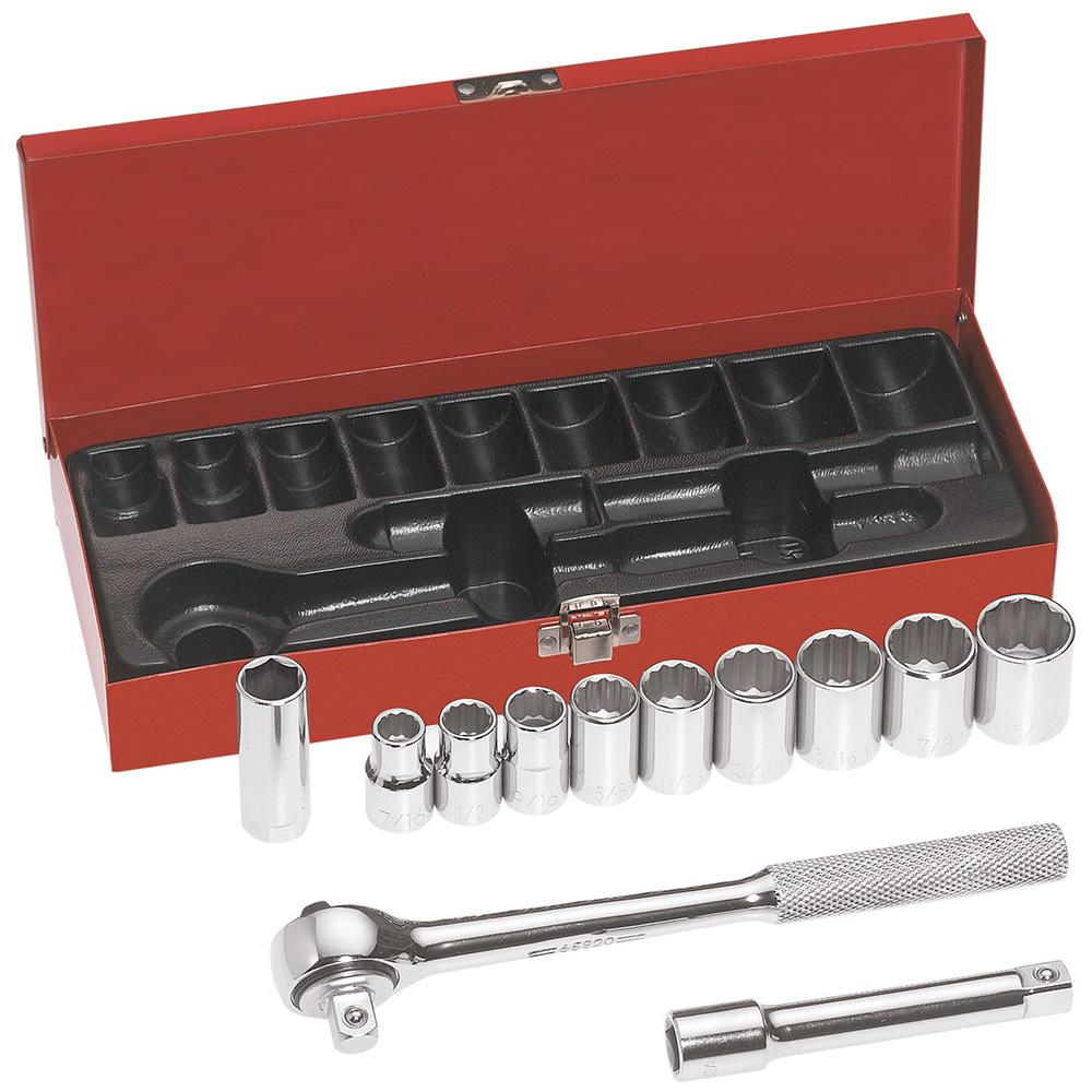 1/2&#34; Drive Socket Wrench Set, 12 Pc