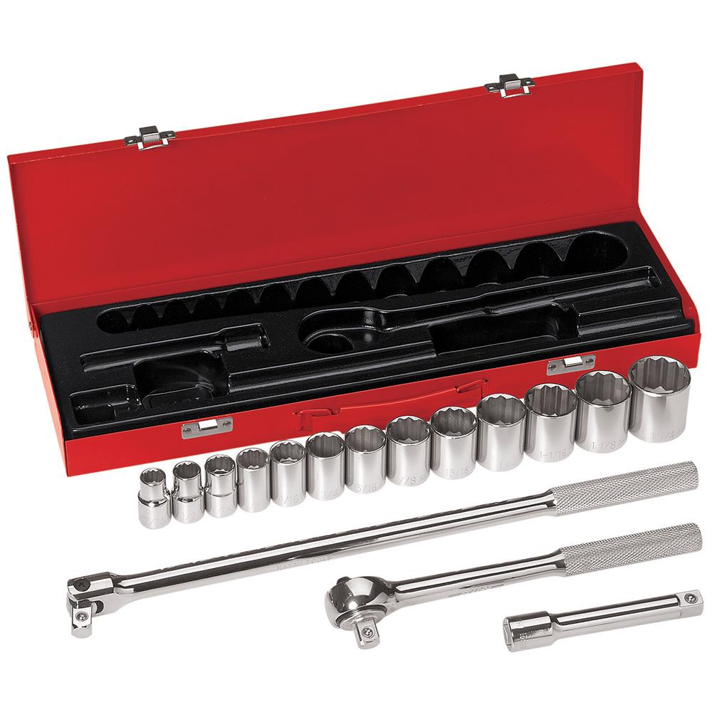 1/2&#34; Drive Socket Wrench Set, 16 Pc