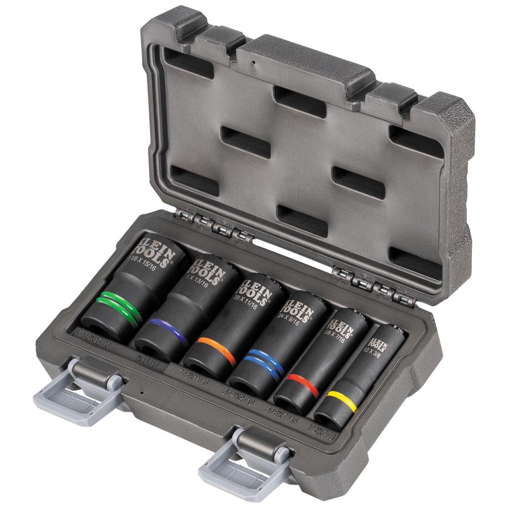 2-In-1 Slotted Socket Set, 6 Pc
