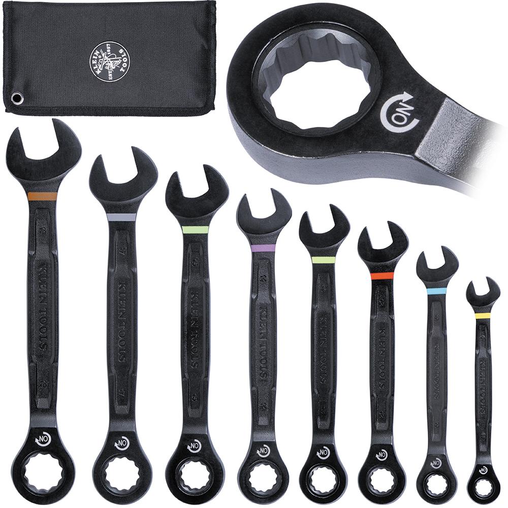 Metric Ratcheting Wrench Set, 8 Pc