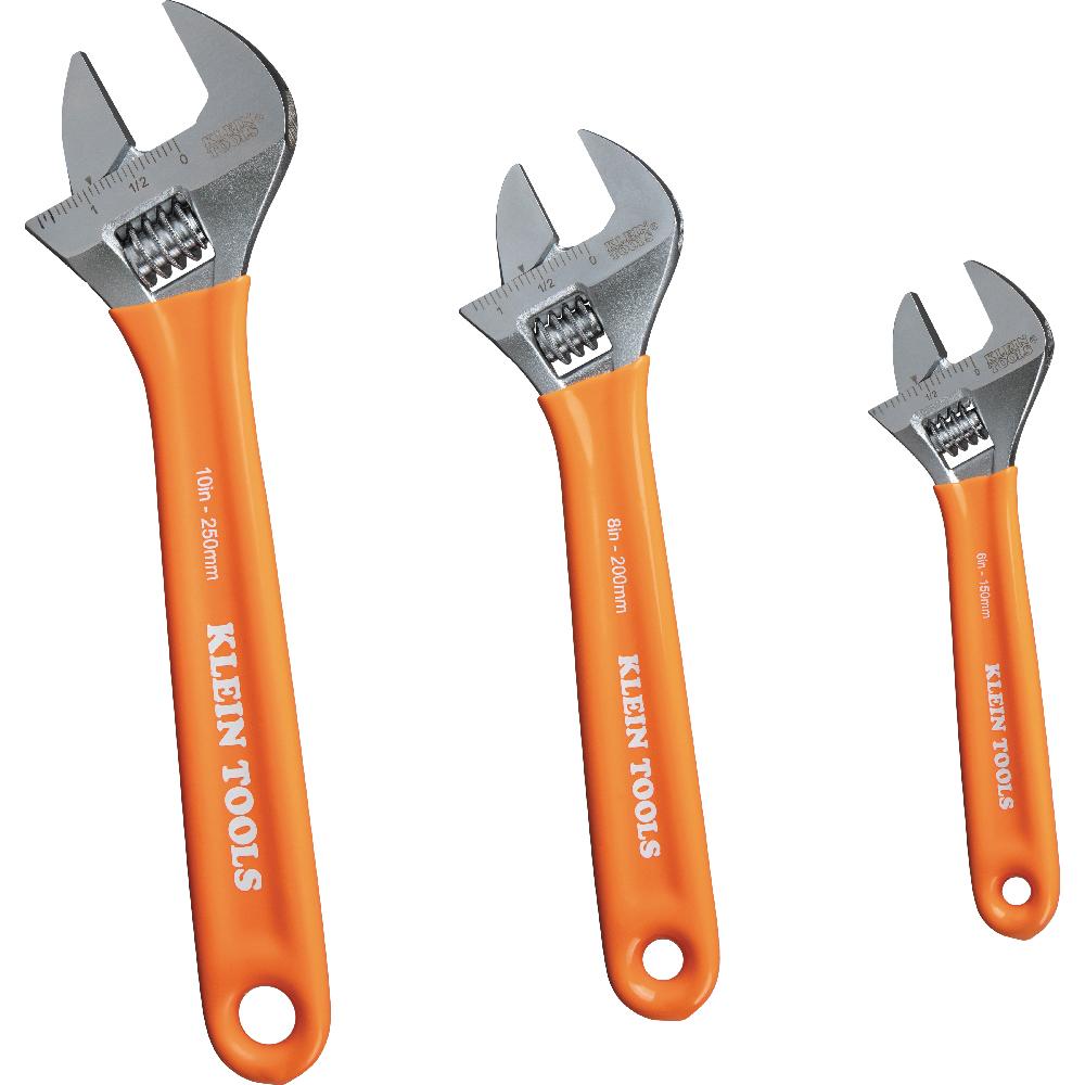 Extra-Capacity Adj Wrenches,3 Pc