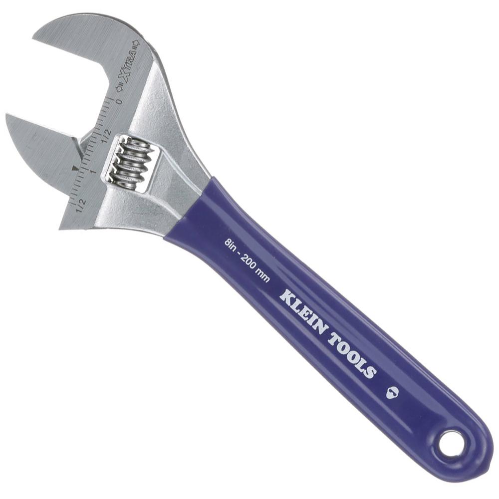 Adj. Wrench, Extra-Wide Jaw, 8&#34;