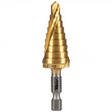 Klein Tools 25963 - 1/4" to 3/4" Step Drill Bit, VACO