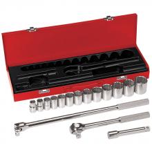 Klein Tools 65512 - 1/2" Drive Socket Wrench Set, 16 Pc