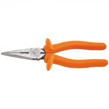 Klein Tools D203-8N-INS - 8" Insulated HD Long Nose Pliers