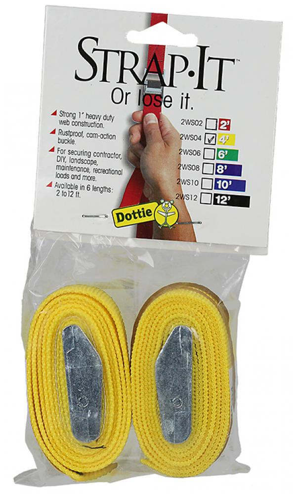 4&#39; Nylon Web Straps - Yellow ( 2 Pk. )