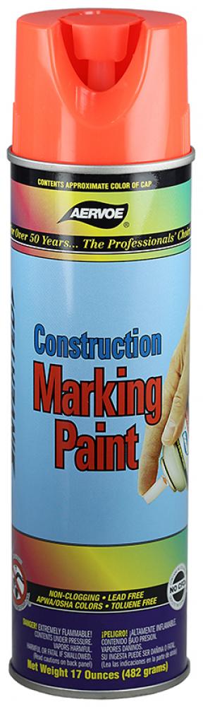 Construction Marking Paint - Flourescent Red/Ora