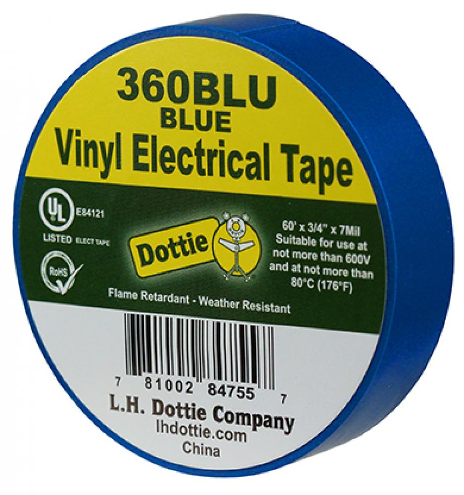 3/4&#34; X 60&#39; X 7 Mil. Electrical Tape (Blu