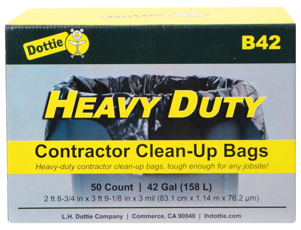 42 Gal 3 Mil Contractor Clean-Up Bags