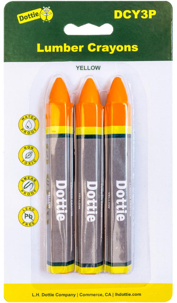 Lumber Crayon - 3 pack - Yellow