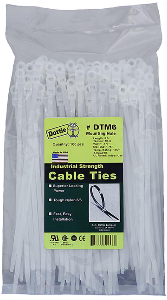 7&#34; Cable Ties Mounting Natural Heavy Duty Be