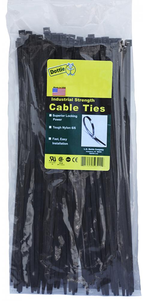 14.5&#34; 50LB UV Black Cable Ties 500 Pack