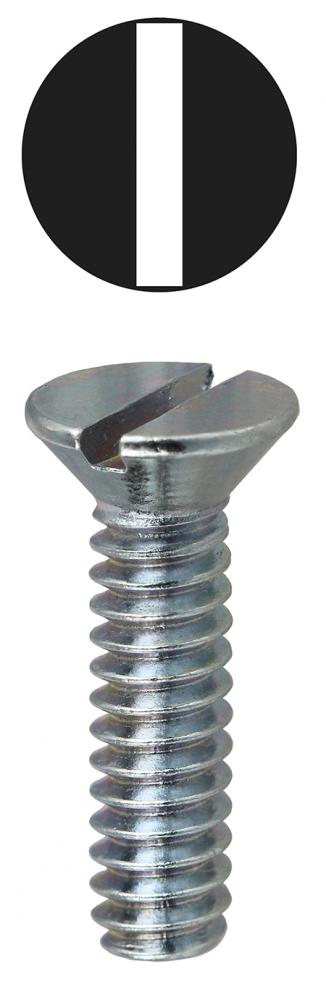 6-32 X 3/8 Flat Head Slotted Machine Screws Zinc