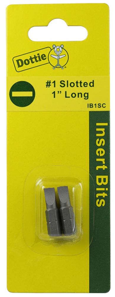 Carded 2 pc. #1 X 1&#34; - #6 Slotted Insert Bit