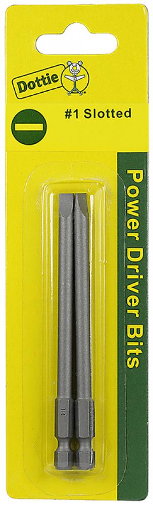 Carded 2 pc. #1 X 6&#34; - #6 Slotted Power Bit