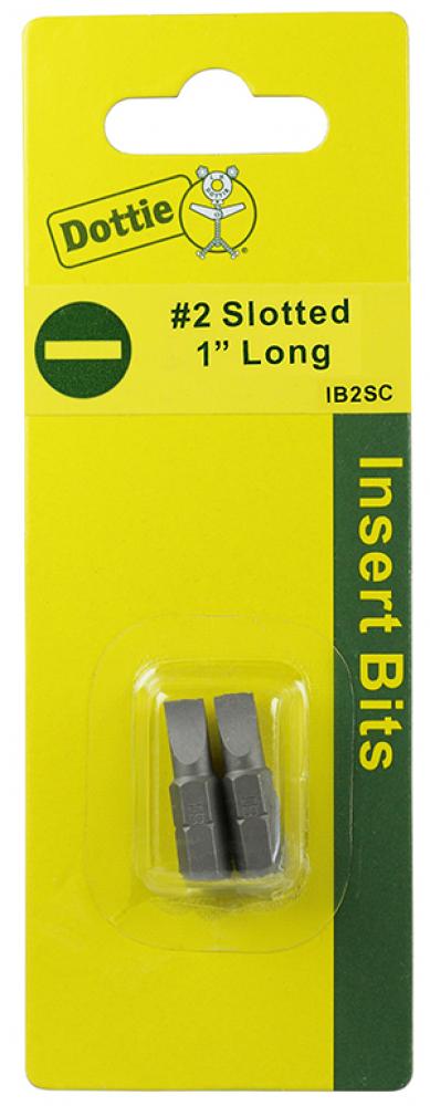 Carded 2 pc. #2 X 1&#34; - #8 - #10 Slotted Inse