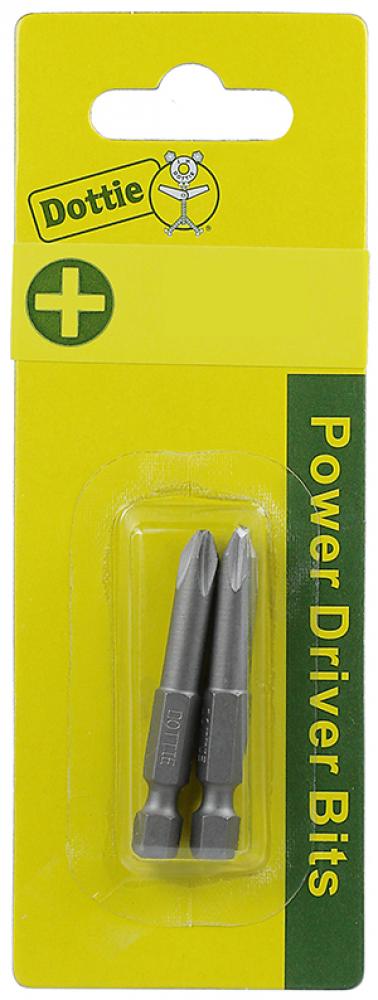 Carded 2 pc. #3 X 4&#34; Phillips Power Bit