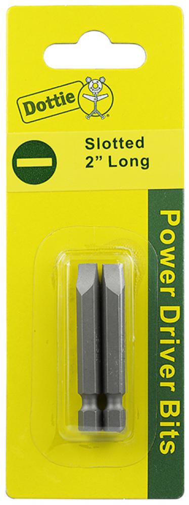 Carded 2 pc. #3 X 2&#34; - #12 - #14 Slotted Pow