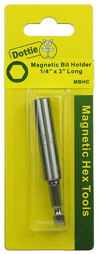 Carded 1 pc. 1/4 x 3&#34; Magnetic Bit Holder