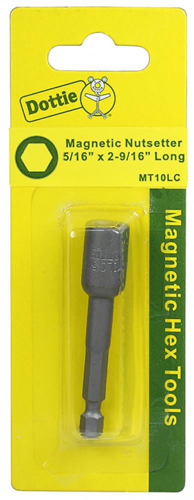 Carded 1 pc. 5/16 X 2-9/16&#34; Magnetic Hex Too