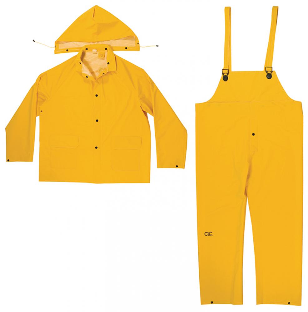 Yellow Polyester 3 Piece Rain suite - M